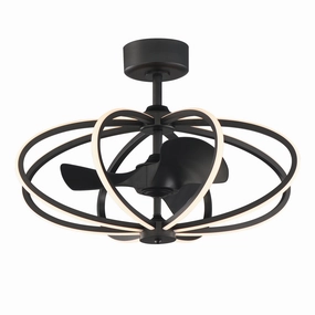 Solstice LED Fandelight Black decorative fandeliers with lights