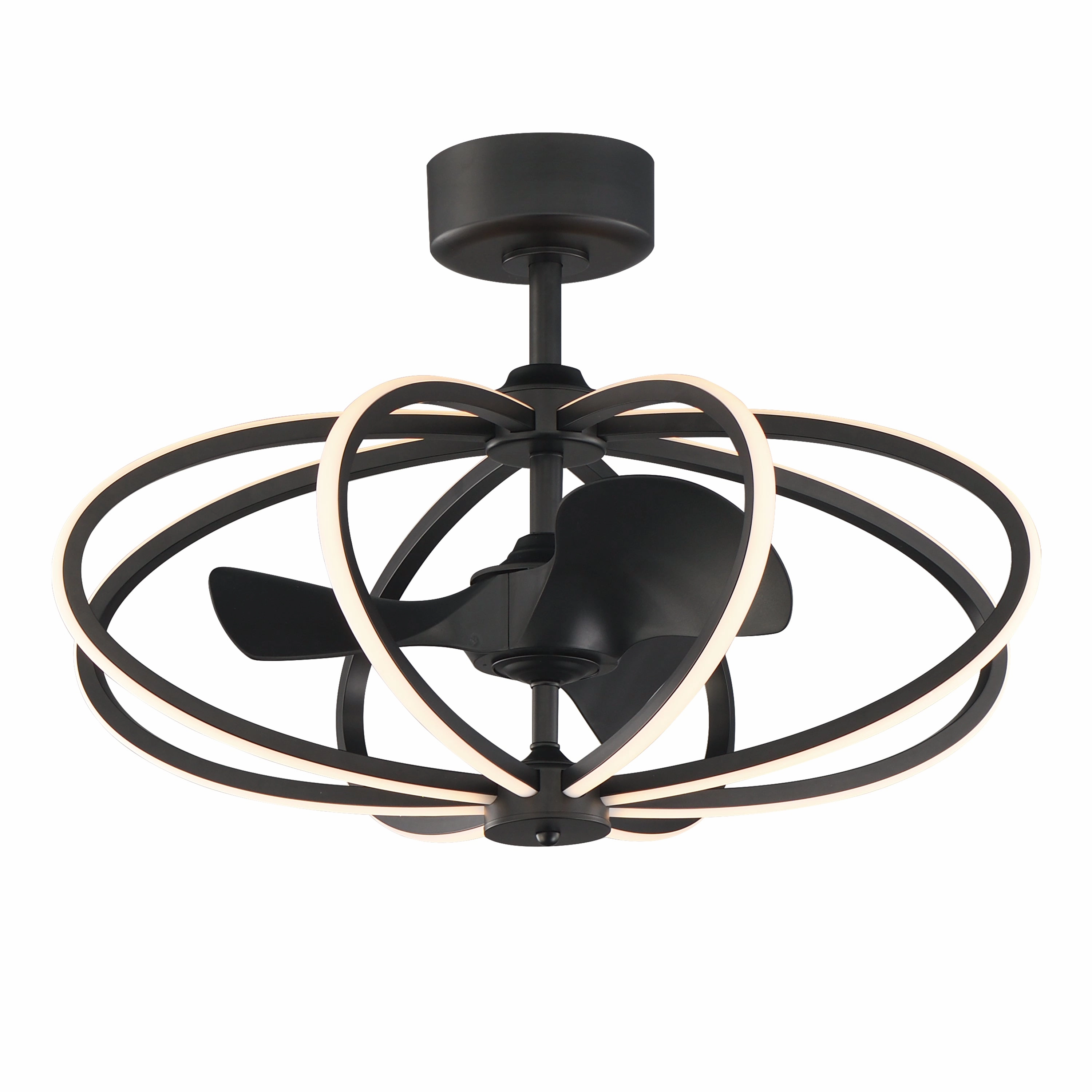 Solstice LED Fandelight Black decorative fandeliers with lights
