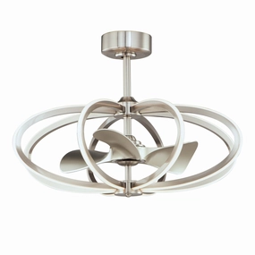 Solstice LED Fandelight Satin Nickel decorative fandeliers with lights