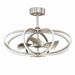Solstice LED Fandelight Satin Nickel decorative fandeliers with lights