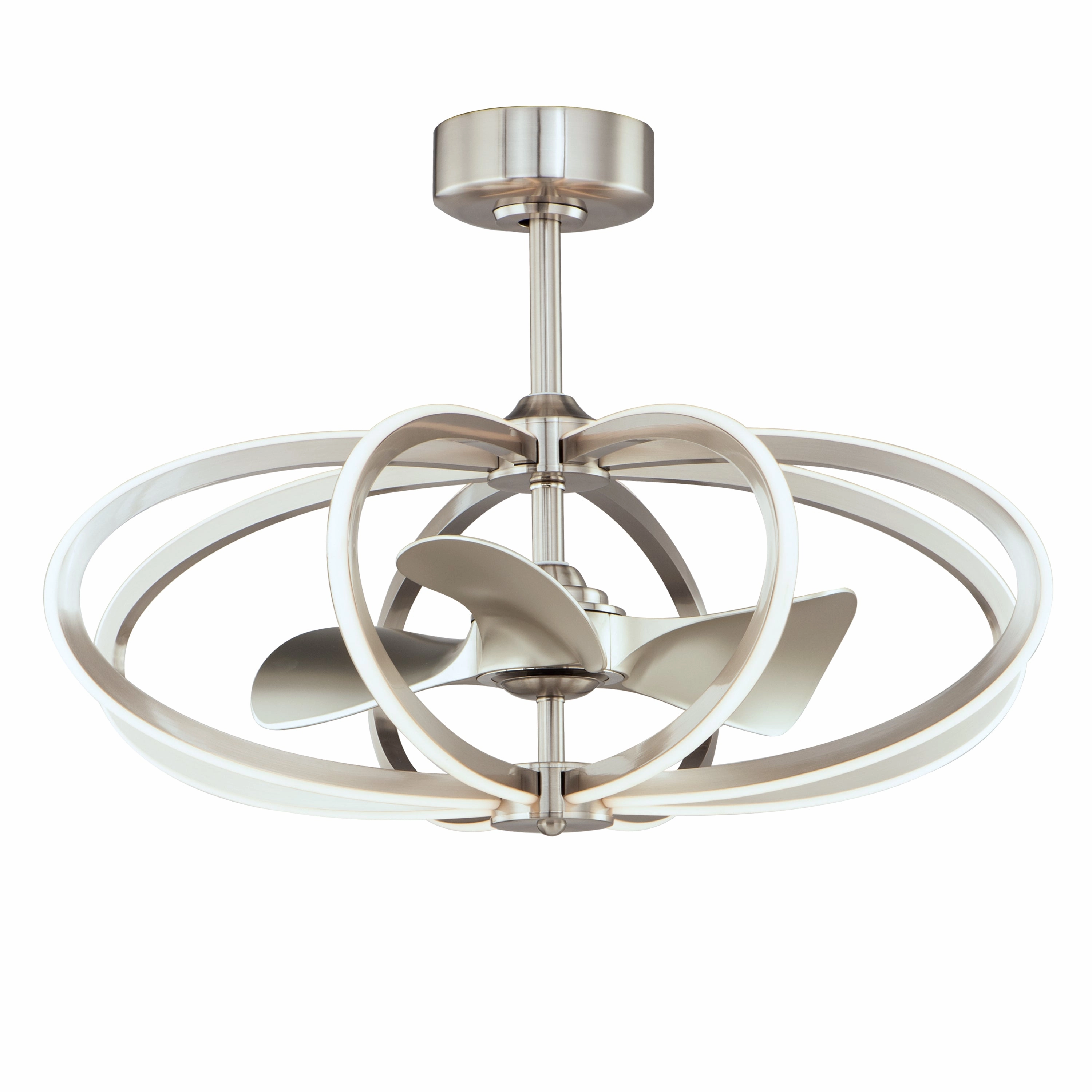 Solstice LED Fandelight Satin Nickel decorative fandeliers with lights