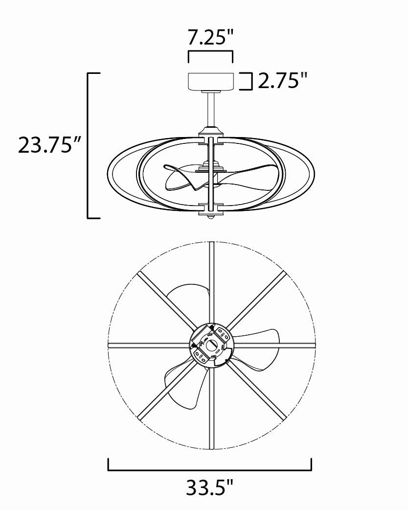 Solstice LED Fandelight Satin Nickel
