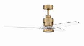 Sonnet WiFi 52 52"Ceiling Fan Satin Brass portable medium fans with handle design