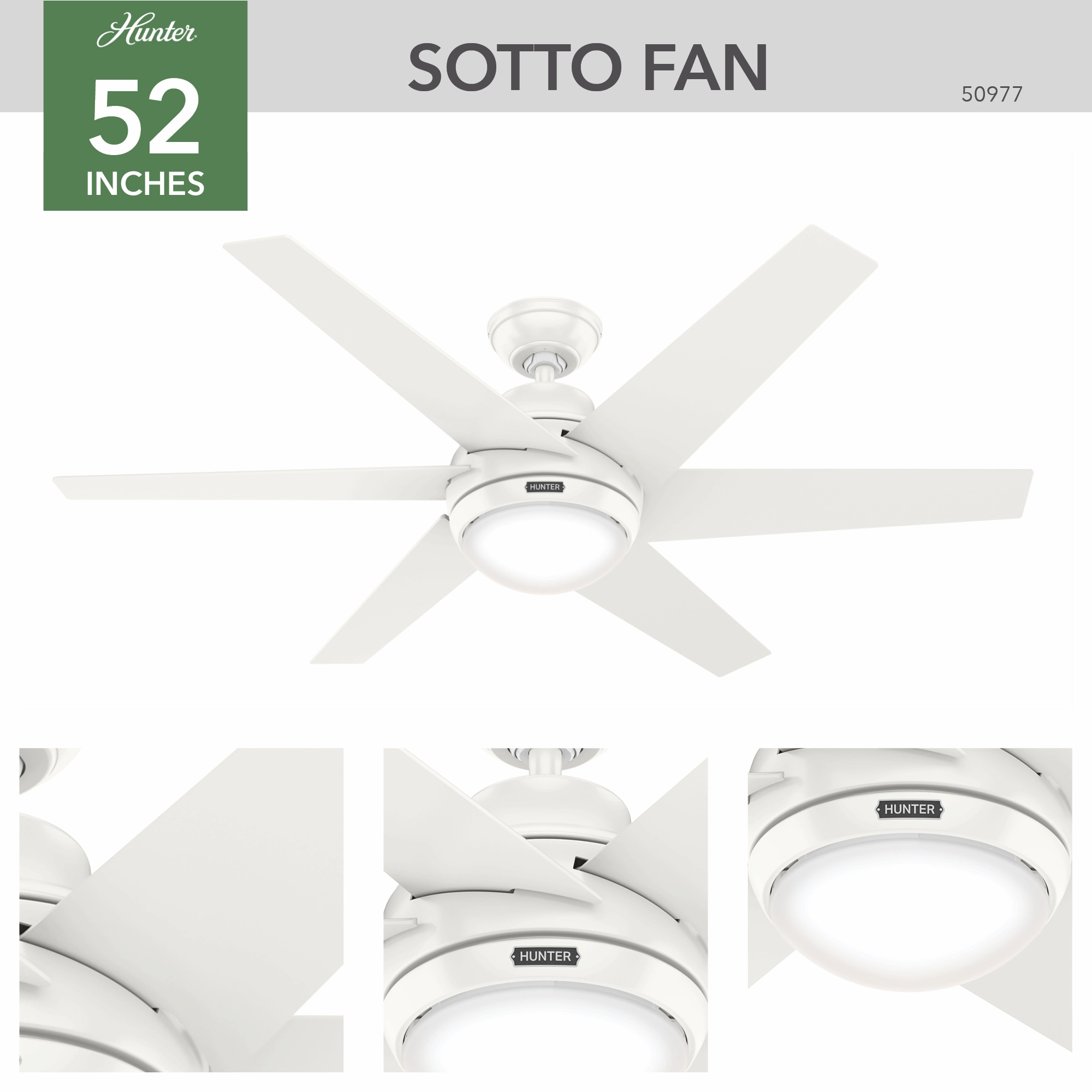 Sotto 52"Ceiling Fan Fresh White