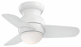 Spacesaver Led 26"Ceiling Fan White compact small fans for bedrooms