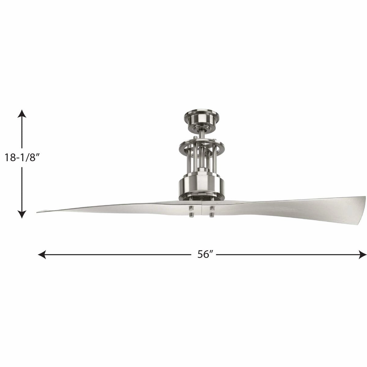 Spades 56"Ceiling Fan Brushed Nickel