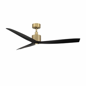 Spinster 60"Ceiling Fan Soft Brass/Matte Black compact medium fans for desks and counters
