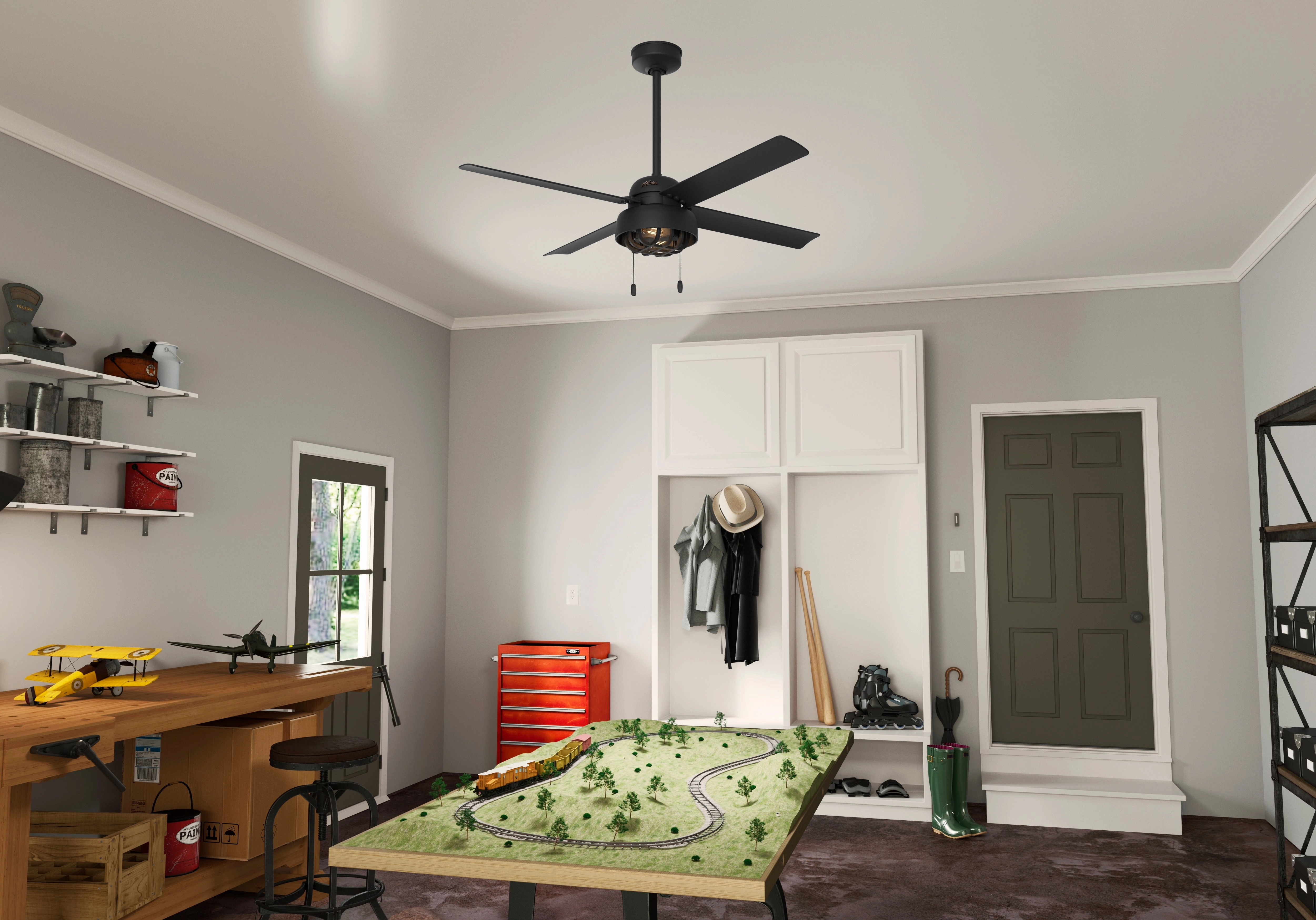 Spring Mill 52"Ceiling Fan Matte Black