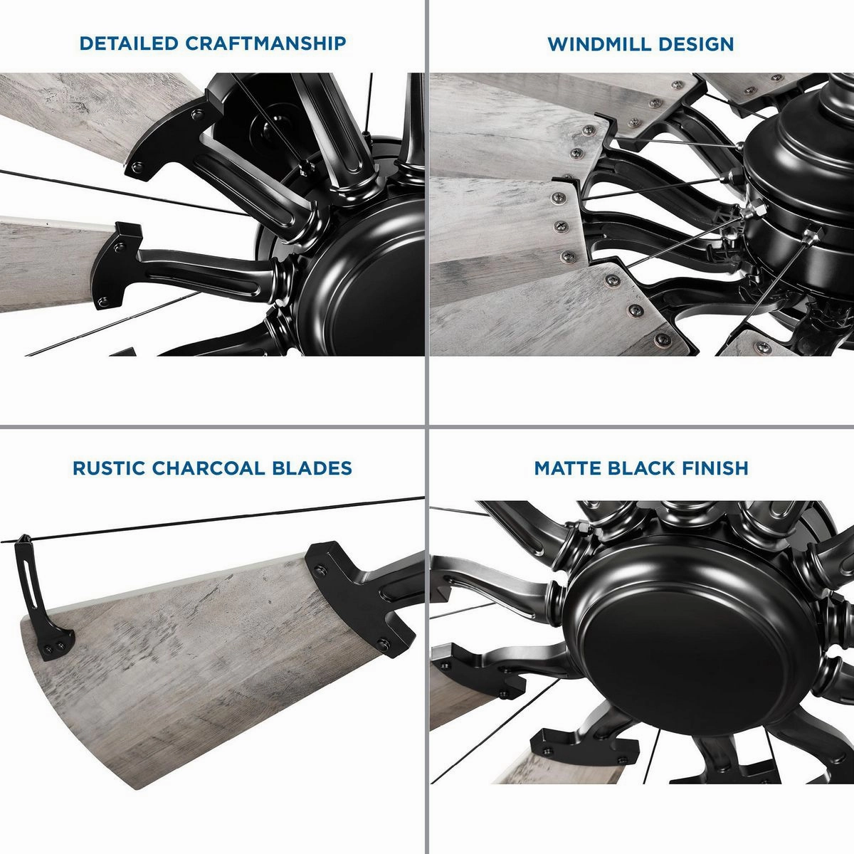 Springer 52"Ceiling Fan Matte Black