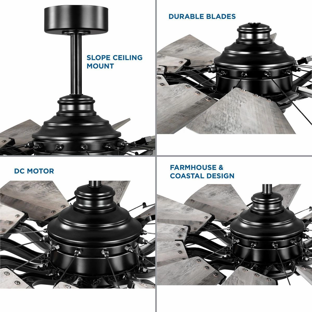 Springer 52"Ceiling Fan Matte Black