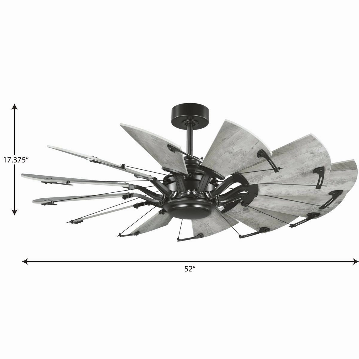 Springer 52"Ceiling Fan Matte Black
