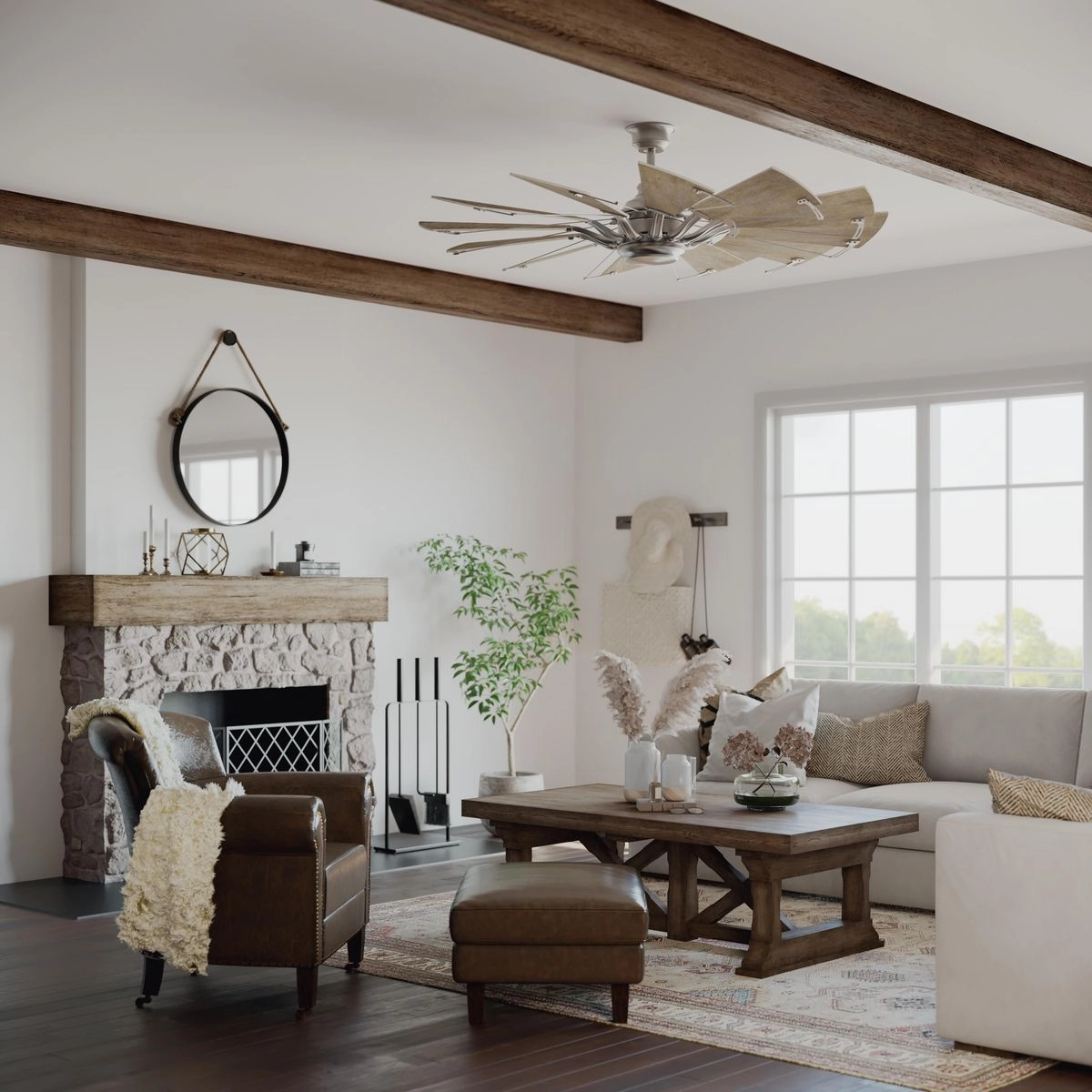 Springer 60" Ceiling Fan Antique Nickel