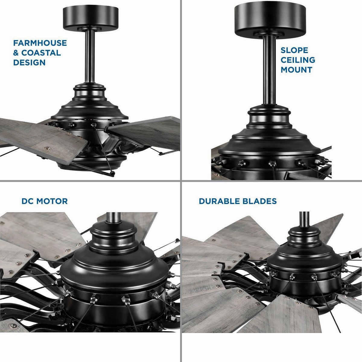 Springer 60" Ceiling Fan Matte Black