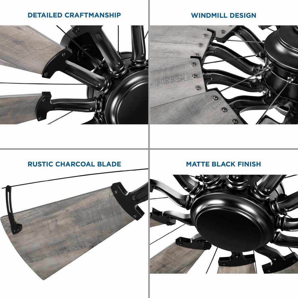 Springer 60" Ceiling Fan Matte Black