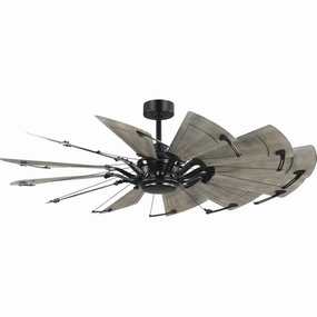 Springer Ii 60"Ceiling Fan Matte Black quiet medium fans for living room use