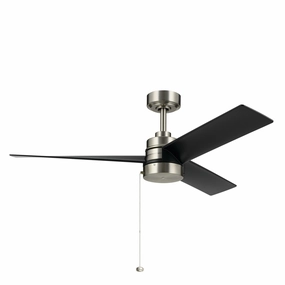 Spyn Lite 52"Ceiling Fan Brushed Nickel compact medium fans for desks and counters