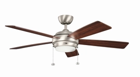 Starkk 52"Ceiling Fan Brushed Nickel modern medium fans for everyday cooling