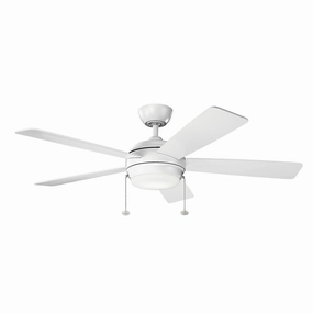 Starkk 52"Ceiling Fan Matte White energy-efficient medium fans with remote
