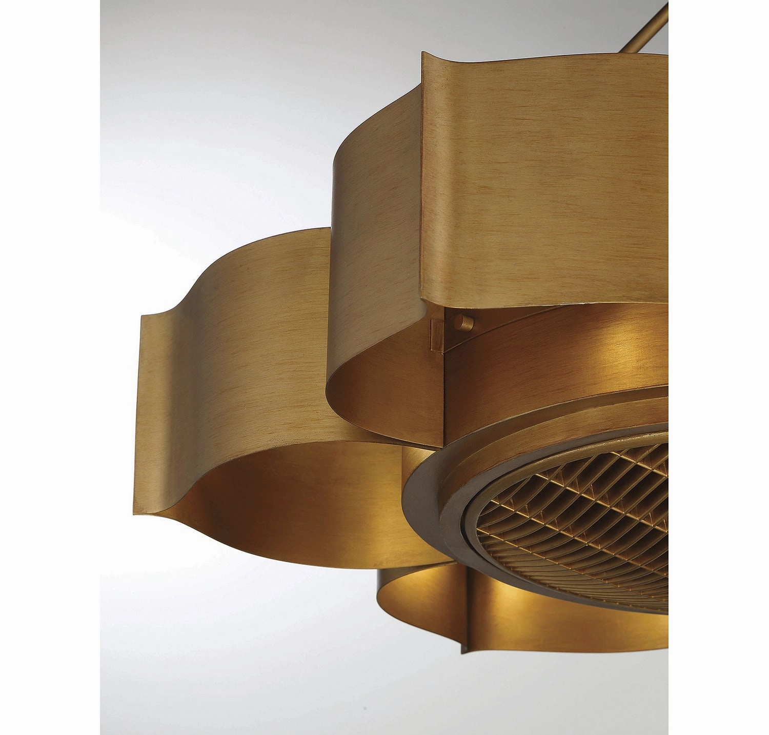 Stockholm Six Light Fan D'lier Gold Patina