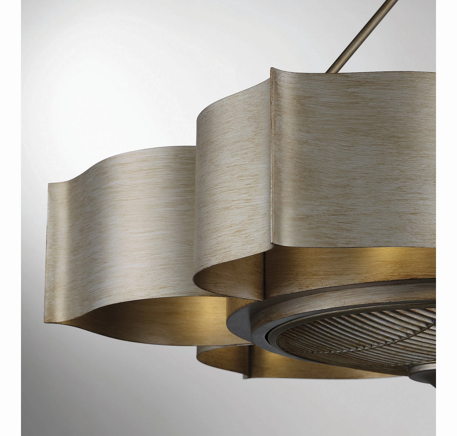 Stockholm Six Light Fan D'lier Silver Patina