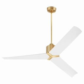 Strato 60"Ceiling Fan Aged Brass energy-efficient medium fans with remote