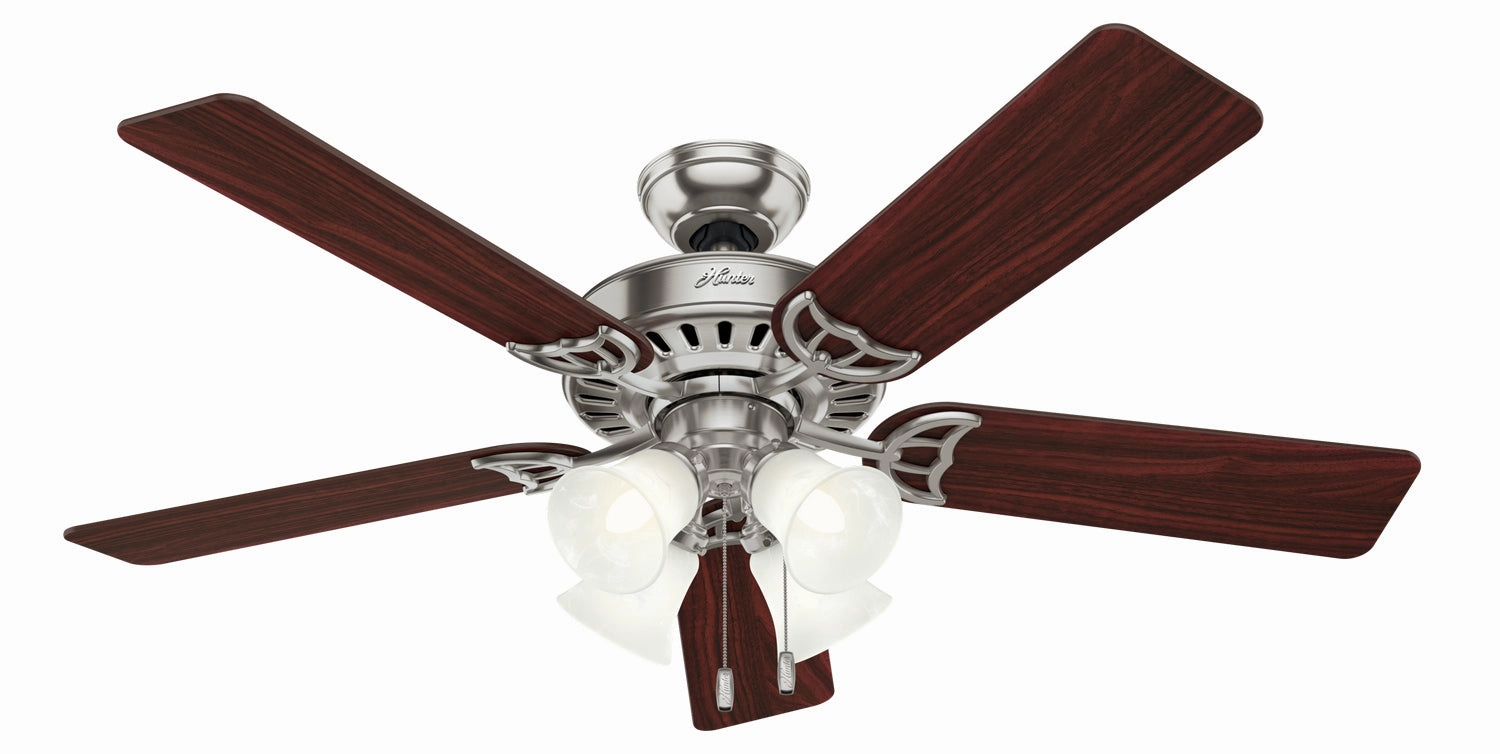 Studio Series 52" Ceiling Fan in Brushed Nickel quiet indoor fans for bedrooms and offices