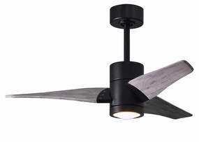 Super Janet 42"Ceiling Fan Matte Black quiet small fans for desk or nightstand