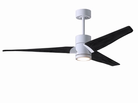 Super Janet 52"Ceiling Fan Gloss White stylish medium fans for contemporary homes