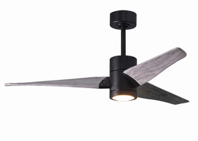 Super Janet 52"Ceiling Fan Matte Black medium electric fans for multi-room use