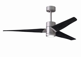 Super Janet 60"Ceiling Fan Brushed Nickel versatile medium fans for any space