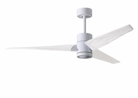 Super Janet 60"Ceiling Fan Gloss White modern medium fans for everyday cooling