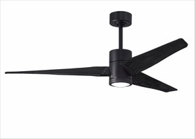 Super Janet 60"Ceiling Fan Matte Black oscillating medium fans with strong airflow