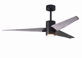 Super Janet 60"Ceiling Fan Matte Black quiet medium fans for living room use