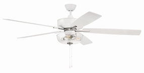 Super Pro 101 60" Ceiling Fan in White/Polished Nickel Ceiling fan with adjustable speed settings