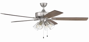 Super Pro 104 60" Ceiling Fan in Brushed Polished Nickel low-noise indoor fans for peaceful settings
