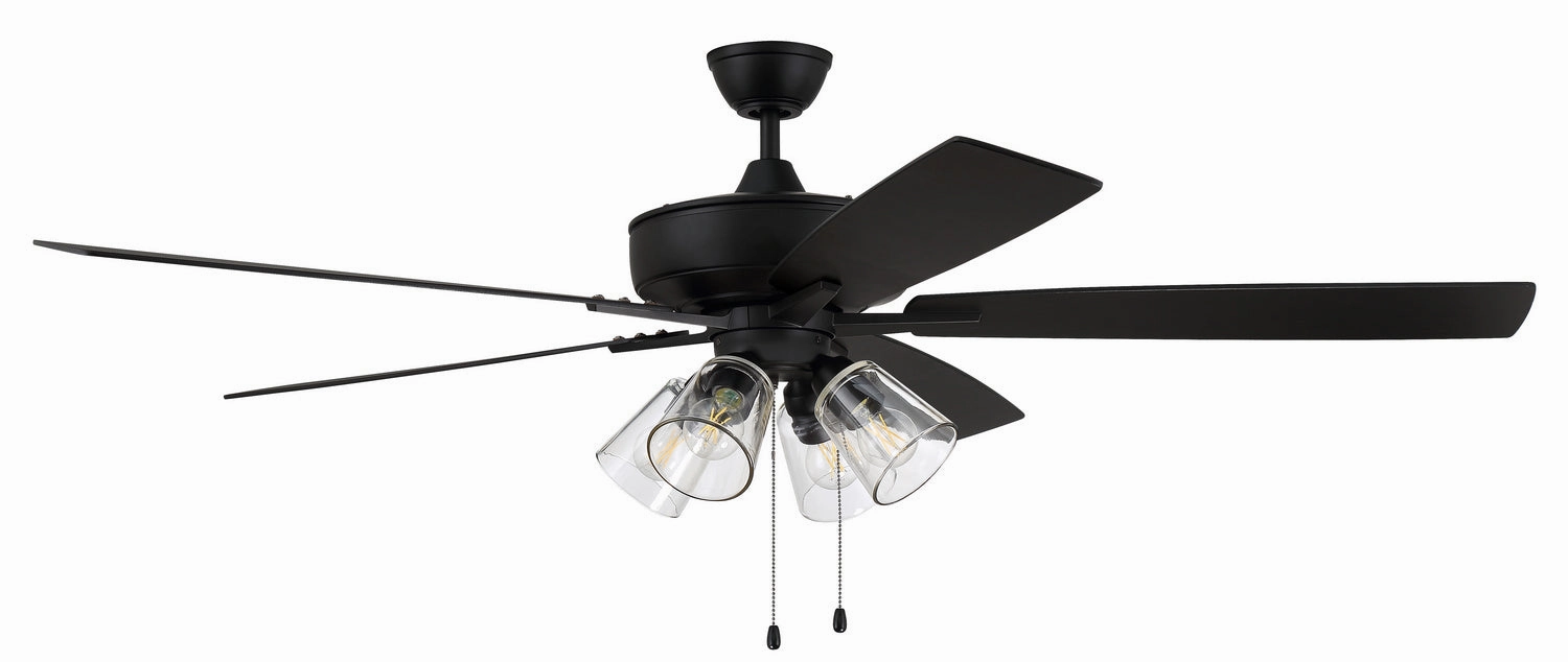 Super Pro 104 60" Ceiling Fan in Flat Black Ceiling fan with adjustable speed settings