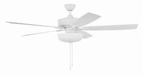 Super Pro 111 60"Ceiling Fan White home cooling fans in medium size