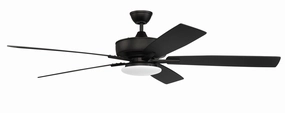 Super Pro 112 60" Ceiling Fan in Flat Black Ceiling fan with adjustable speed settings
