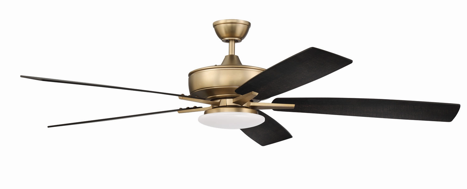 Super Pro 112 60"Ceiling Fan Satin Brass quiet medium fans for living room use