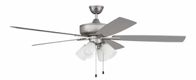Super Pro 114 60"Ceiling Fan Brushed Nickel modern medium fans for everyday cooling