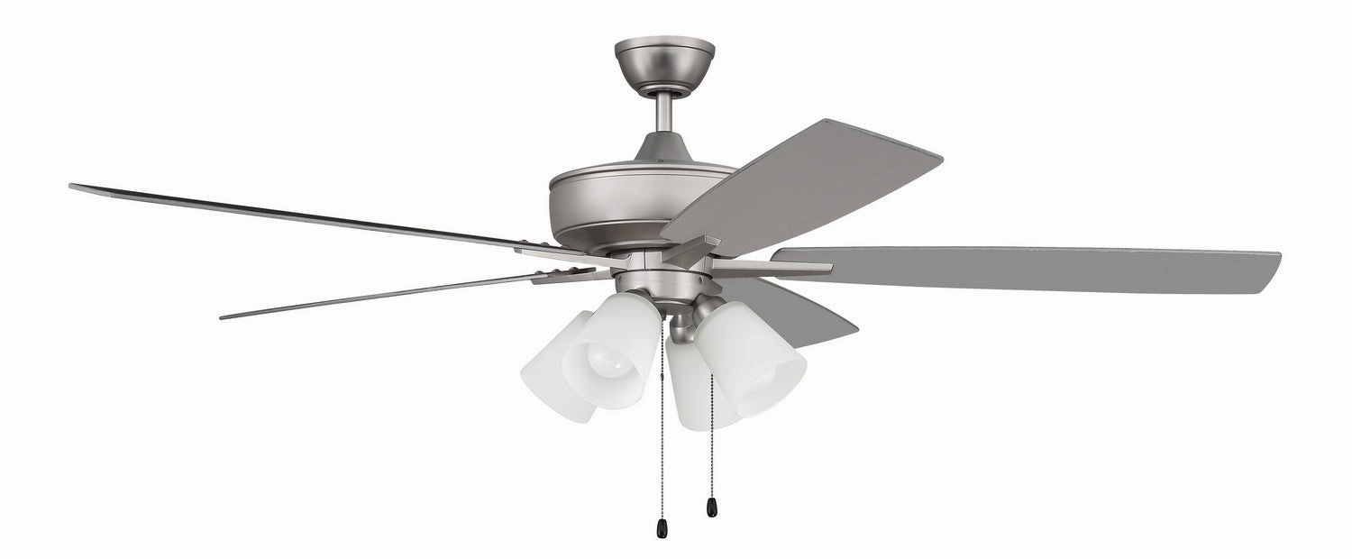 Super Pro 114 60"Ceiling Fan Brushed Nickel modern medium fans for everyday cooling