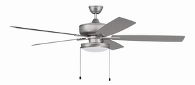 Super Pro 119 60"Ceiling Fan Brushed Nickel energy-efficient medium fans with remote