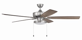 Super Pro 119 60"Ceiling Fan Brushed Polished Nickel versatile medium fans for any space