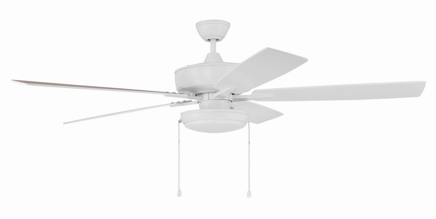 Super Pro 119 60"Ceiling Fan White quiet medium fans for living room use