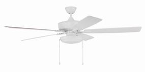 Super Pro 119 60"Ceiling Fan White quiet medium fans for living room use