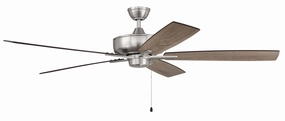 Super Pro 60 60"Ceiling Fan Brushed Polished Nickel quiet medium fans for living room use