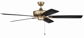 Super Pro 60 60"Ceiling Fan Satin Brass medium electric fans for multi-room use