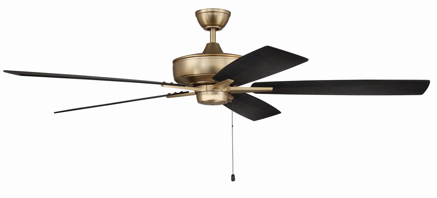 Super Pro 60 60"Ceiling Fan Satin Brass medium electric fans for multi-room use
