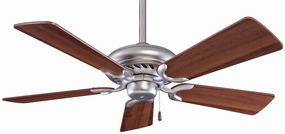 Supra 44" 44"Ceiling Fan Brushed Steel W/ Dark Walnut best small fans for home and travel