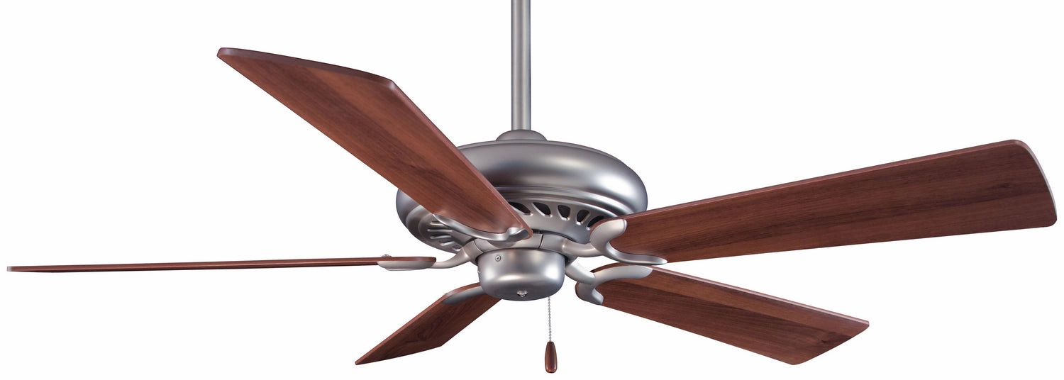 Supra 52" 52"Ceiling Fan Brushed Steel W/ Dark Walnut stylish medium fans for contemporary homes